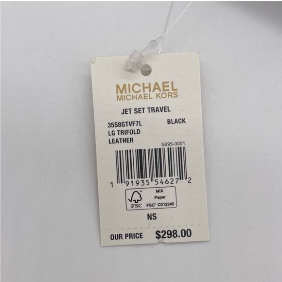 Michael Kors Large Trifold Wallet Black Leather Rich
Black/Gold - Picture 8 of 8